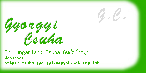 gyorgyi csuha business card